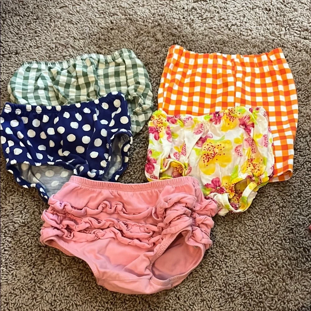 Colorful Kids' Patterned Bloomers Set